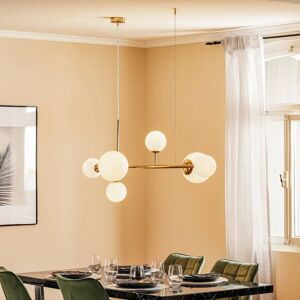 Aldex Dione Pendant Lamp - Glass Opal Shades - 6 Lights - Gold - Pendant Lamp Aldex Dione Pendant Lamp - Glass Opal Shades - 6 Lights - Gold - Pendant Lamp
