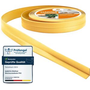 Quest Perfil de PVC Flexível 10x10mm - Acabamento para Paredes e Banheiros Quest Perfil de PVC Flexível 10x10mm - Acabamento para Paredes e Banheiros