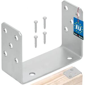 Base de Poteau U 140mm Zinguée pour Bois, Béton, Brique - Base de Poteau U à Visser - Publicité Base de Poteau U 140mm Zinguée pour Bois, Béton, Brique - Base de Poteau U à Visser - Publicité