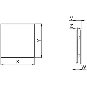 Panel szklany biały mat Awenta do wentylatora Trax 125mm - Osłona dekoracyjna Panel szklany biały mat Awenta do wentylatora Trax 125mm - Osłona dekoracyjna