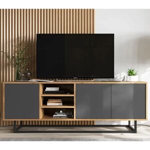 APOLLO - Loft - grafit matowy - 150 cm - szafka RTV APOLLO - Loft - grafit matowy - 150 cm - szafka RTV