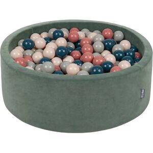 KiddyMoon Piscine de Balles en Velours - Mousse, Turquoise Foncé, Beige, Gris Vert - Rond 90x30cm - Publicité KiddyMoon Piscine de Balles en Velours - Mousse, Turquoise Foncé, Beige, Gris Vert - Rond 90x30cm - Publicité