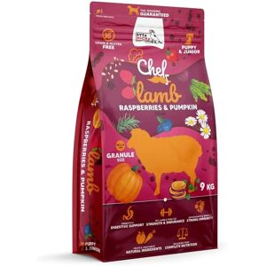 Nourriture sèche pour chiens Chef Puppy Agneau, Framboises & Citrouille - 9kg - Publicité Nourriture sèche pour chiens Chef Puppy Agneau, Framboises & Citrouille - 9kg - Publicité