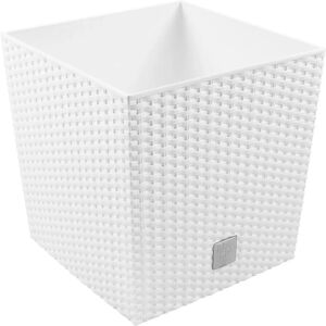 Pot de Fleur Rato Low Prosperplast Blanc - Résistant aux UV, Design Rattan Moderne - Publicité Pot de Fleur Rato Low Prosperplast Blanc - Résistant aux UV, Design Rattan Moderne - Publicité