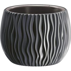 Prosperplast Plant Pot - 1.4L - Gray Stone and Anthracite - Indoor Outdoor Prosperplast Plant Pot - 1.4L - Gray Stone and Anthracite - Indoor Outdoor