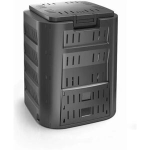 Prosperplast Compostera - 320L Negra Compacta - Solución de Compostaje Prosperplast Compostera - 320L Negra Compacta - Solución de Compostaje