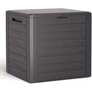 Boîte de rangement Woodebox 140L de Prosperplast - Rangement extérieur - Publicité Boîte de rangement Woodebox 140L de Prosperplast - Rangement extérieur - Publicité