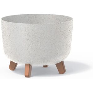 Prosperplast Macetero - 28,5x28,5x22 cm - Blanco roto - Macetero Prosperplast Macetero - 28,5x28,5x22 cm - Blanco roto - Macetero