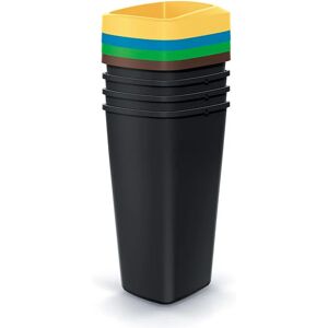 Keden Compact Recycling Bin - 4 Units - Multicolor Keden Compact Recycling Bin - 4 Units - Multicolor