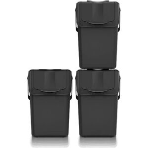 Keden - Ensemble de 3 Poubelles de Recyclage - 75L Total - Publicité Keden - Ensemble de 3 Poubelles de Recyclage - 75L Total - Publicité