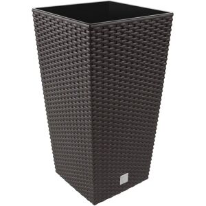Prosperplast Rato Square 400 - Vierkante plantenbak met insert - Bruin Prosperplast Rato Square 400 - Vierkante plantenbak met insert - Bruin