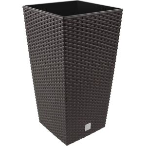 PROSPERPLAST Rati Square 325 - Plantenpot, Vierkant, Bruin PROSPERPLAST Rati Square 325 - Plantenpot, Vierkant, Bruin