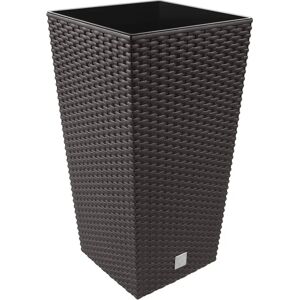 URBN Living H55cmxD28.7cm Bruin Vierkant Rattan Plantpot - Type Plant URBN Living H55cmxD28.7cm Bruin Vierkant Rattan Plantpot - Type Plant