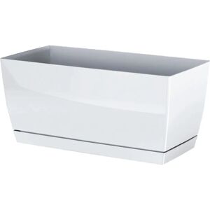 Vaso in plastica bianca Prosperplast - 10,6L - Decorazione giardino Vaso in plastica bianca Prosperplast - 10,6L - Decorazione giardino