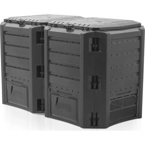 Deuba Garden Compost Bin - 380L-1600L, Black - Garden Type Deuba Garden Compost Bin - 380L-1600L, Black - Garden Type