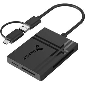 REAGLE - 5-in-1 USB-C Card Reader - Black - Card reader REAGLE - 5-in-1 USB-C Card Reader - Black - Card reader