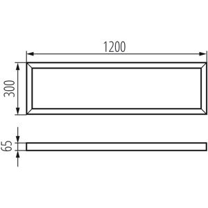 Kanlux 1200x300mm LED-Panel Montagerahmen - Schwarz Kanlux 1200x300mm LED-Panel Montagerahmen - Schwarz