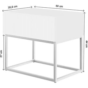 Table de nuit Selsey Veldio - Noire avec métal doré 50cm - Publicité Table de nuit Selsey Veldio - Noire avec métal doré 50cm - Publicité