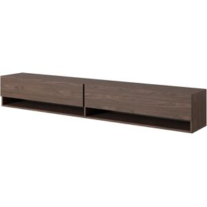 Selsey Mirrgo Meuble TV Suspendu - Noyer - 200cm Selsey Mirrgo Meuble TV Suspendu - Noyer - 200cm
