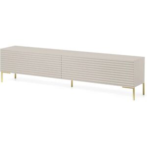 Selsey Lammelo - Mueble de TV Moderno - Gris-beige - 175cm Selsey Lammelo - Mueble de TV Moderno - Gris-beige - 175cm