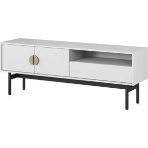 Meuble TV Selsey Blanc - 154x57x154cm - Design Minimaliste Moderne - Publicité Meuble TV Selsey Blanc - 154x57x154cm - Design Minimaliste Moderne - Publicité