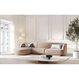 Micadoni Home Canapea Colț stâng - Catifea Cappuccino - 259x74x155cm Micadoni Home Canapea Colț stâng - Catifea Cappuccino - 259x74x155cm