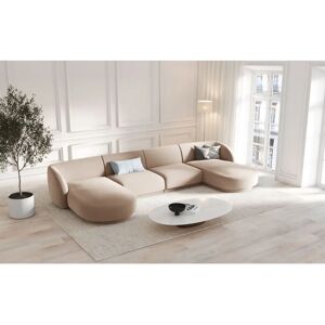 Micadoni Home Model 334x74x155cm Cappuccino Velur 5-Pozicijos Canapea - Canapea Micadoni Home Model 334x74x155cm Cappuccino Velur 5-Pozicijos Canapea - Canapea