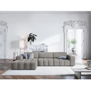 Christian Lacroix Canapé d’angle en Velours Gris Clair - Canapé - Publicité Christian Lacroix Canapé d’angle en Velours Gris Clair - Canapé - Publicité