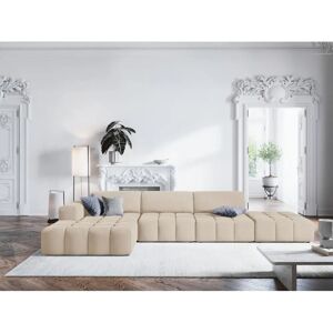 Canapé d'angle en Velours Beige Christian Lacroix - Canapé - Publicité Canapé d'angle en Velours Beige Christian Lacroix - Canapé - Publicité