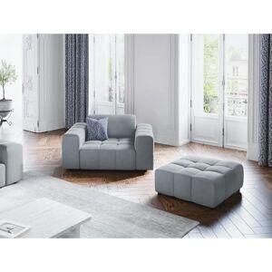 Pouf en Velours Bleu Christian Lacroix - Mobilier Tapissé - Publicité Pouf en Velours Bleu Christian Lacroix - Mobilier Tapissé - Publicité