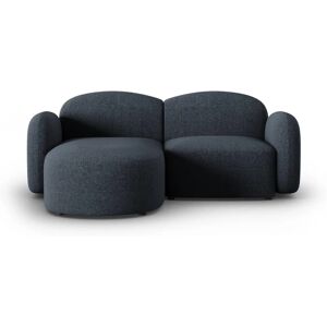Micadoni Home - Divano angolare sinistro 3 posti in ciniglia miscela blu 194x80x155cm - Blauw - Sofa Micadoni Home - Divano angolare sinistro 3 posti in ciniglia miscela blu 194x80x155cm - Blauw - Sofa