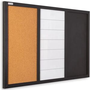 ALLBoards Whiteboard-Pinnwand 3-in-1 Kombitafel 60x40cm Schwarz ALLBoards Whiteboard-Pinnwand 3-in-1 Kombitafel 60x40cm Schwarz