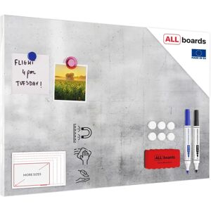 ALLboards Tableau Magnétique en Ciment Blanc - 60x40 cm - Publicité ALLboards Tableau Magnétique en Ciment Blanc - 60x40 cm - Publicité