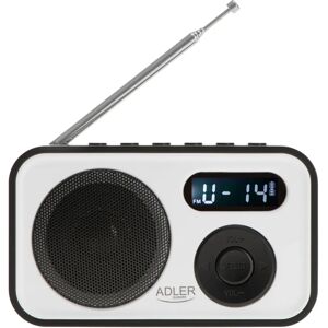 Adler - Radio Numérique AD 1906 - PLL, Réveil - Noir & Blanc Adler - Radio Numérique AD 1906 - PLL, Réveil - Noir & Blanc