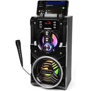 Haut-parleur Bluetooth SQUEAK SQ1000 avec Karaoké - Portable, 20W - Publicité Haut-parleur Bluetooth SQUEAK SQ1000 avec Karaoké - Portable, 20W - Publicité