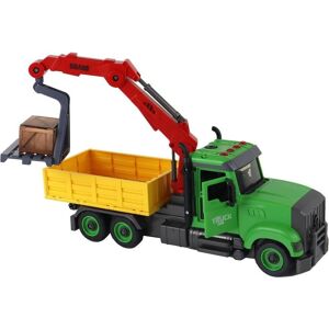 Camion de construction vert avec grue - Jouet de construction - Publicité Camion de construction vert avec grue - Jouet de construction - Publicité