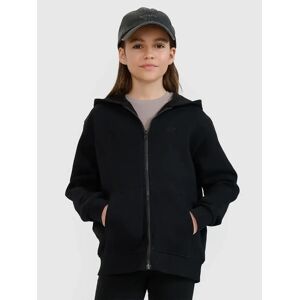Hanorac negru 4F pentru fete - Unisex casual sportiv Hanorac negru 4F pentru fete - Unisex casual sportiv