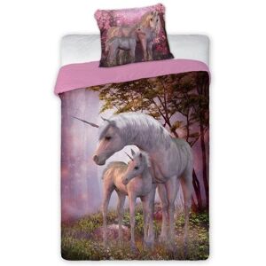 Unicorn Bawełniana poszwa na kołdrę - 140x200cm - Zielony Unicorn Bawełniana poszwa na kołdrę - 140x200cm - Zielony