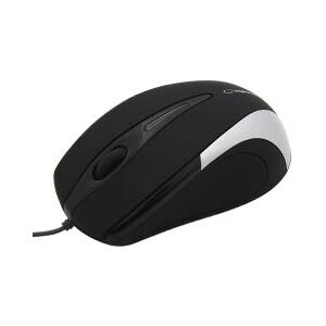 Mouse Esperanza EM102S - Óptico com fio - Preto/Prata - Mouse de escritório Mouse Esperanza EM102S - Óptico com fio - Preto/Prata - Mouse de escritório