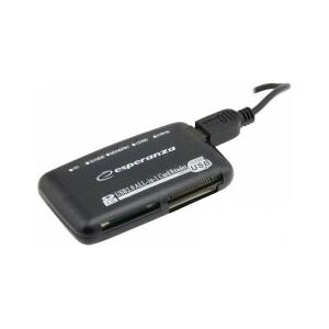 Lecteur de cartes Esperanza EA117 - Noir USB 2.0 - Publicité Lecteur de cartes Esperanza EA117 - Noir USB 2.0 - Publicité