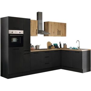Balculina Turin Winkelküche - Schwarz - Komplette Winkelküche Balculina Turin Winkelküche - Schwarz - Komplette Winkelküche