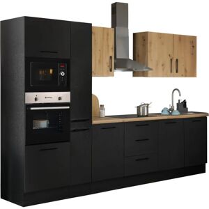 BALCULINA Turin Küchenzeile - Schwarz, Arbeitsplatte, Soft-Close BALCULINA Turin Küchenzeile - Schwarz, Arbeitsplatte, Soft-Close