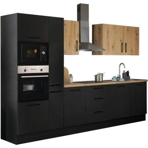 BALCULINA Turin - Schwarze Holzoptik Eiche Küchenzeile BALCULINA Turin - Schwarze Holzoptik Eiche Küchenzeile