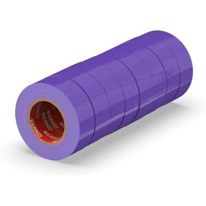 Cinta aislante eléctrica violeta ERKO - 8 piezas, 19mm x 20m Cinta aislante eléctrica violeta ERKO - 8 piezas, 19mm x 20m