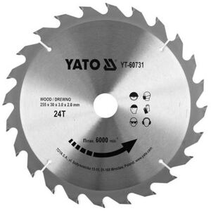 Yato YT-60731 Pyörösahanterä - 255mm, 24 hammasta, 30mm sisäinen halkaisija - Sähkötarvike Yato YT-60731 Pyörösahanterä - 255mm, 24 hammasta, 30mm sisäinen halkaisija - Sähkötarvike