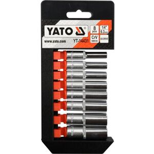 Yato YT-14431 Set di bussole - 8 pezzi, acciaio cromo-vanadio Yato YT-14431 Set di bussole - 8 pezzi, acciaio cromo-vanadio