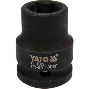 YATO YT-1005 Soquete de impacto - 6 pontos, 1/2 polegada, 15 mm, Acabamento cromado durável YATO YT-1005 Soquete de impacto - 6 pontos, 1/2 polegada, 15 mm, Acabamento cromado durável