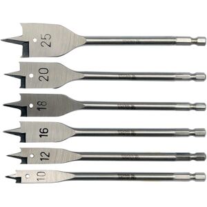 YATO YT-3258 Bohrer-Set - Holz, Flach, Spaten - 6er YATO YT-3258 Bohrer-Set - Holz, Flach, Spaten - 6er