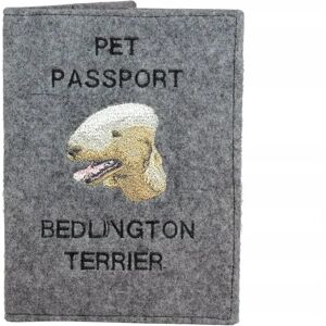 Art-Dog - Portfel paszportowy psa - filc - 17x12,5 cm - haftowany Art-Dog - Portfel paszportowy psa - filc - 17x12,5 cm - haftowany