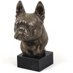 Art-Dog Boston Terrier - Estatua de perro, busto en base de piedra - Escultura, trofeo Art-Dog Boston Terrier - Estatua de perro, busto en base de piedra - Escultura, trofeo